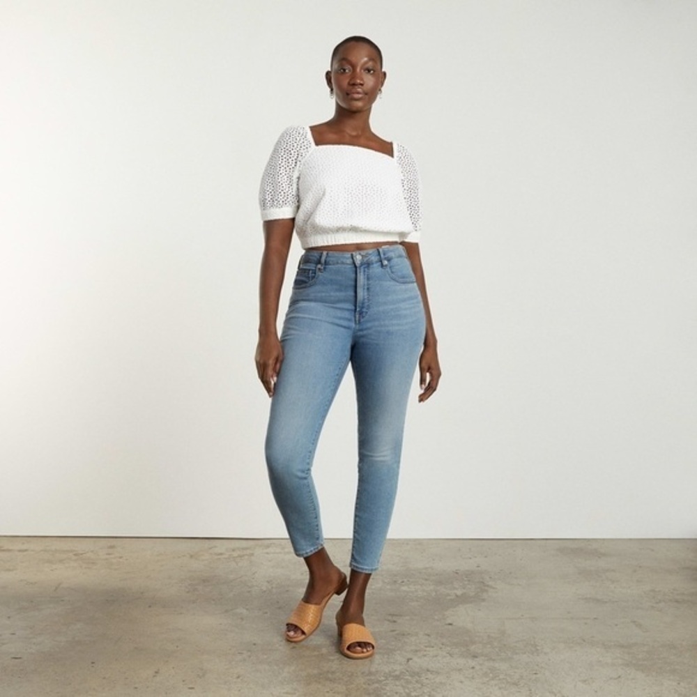 Everlane The Curvy Way-high Skinny Jean Organic Cotton size 35 crop